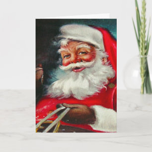 Kerstkaart met vintage Sinterklaas Kaart