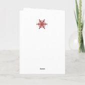 Kerstkaart met Vintage Sneeuwmannen Feestdagen Kaart (Achterkant)