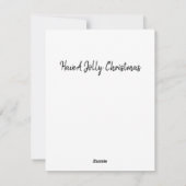 Kerstkaart met vintage sneeuwmannenliefde (Achterkant)