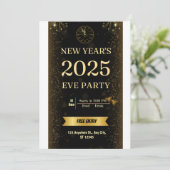 Kerstkaart met vlak ontwerp (Staand voorkant)