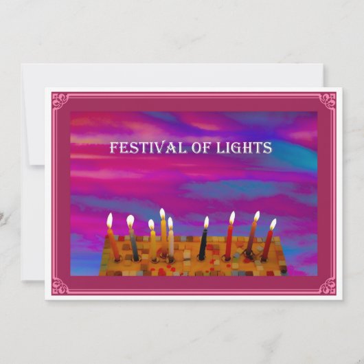 Kerstkaart met vlak ontwerp (Voorkant)