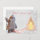 Kerstkaart met vlak ontwerp (Voorkant / Achterkant)