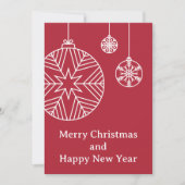 Kerstkaart met vlak ontwerp (Voorkant)