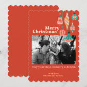 Kerstkaart met vlak ontwerp (Voorkant / Achterkant)