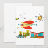 Kerstkaart met vlak ontwerp (Voorkant / Achterkant)