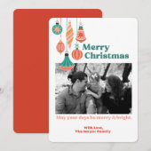 Kerstkaart met vlak ontwerp (Voorkant / Achterkant)