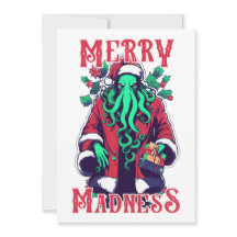 Kerstkaart met vlak ontwerp