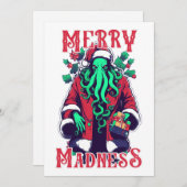 Kerstkaart met vlak ontwerp (Voorkant / Achterkant)