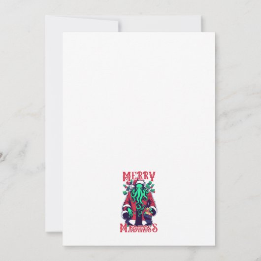 Kerstkaart met vlak ontwerp (Achterkant)