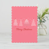 Kerstkaart met vlak ontwerp (Staand voorkant)