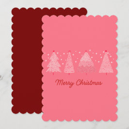 Kerstkaart met vlak ontwerp