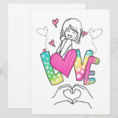 Kerstkaart met vlak ontwerp (Voorkant / Achterkant)