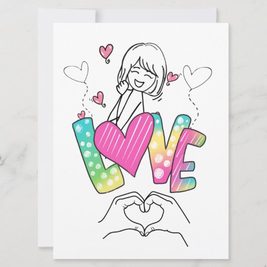 Kerstkaart met vlak ontwerp (Voorkant)