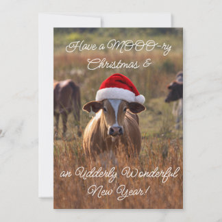 Kerstkaart met vlak ontwerp