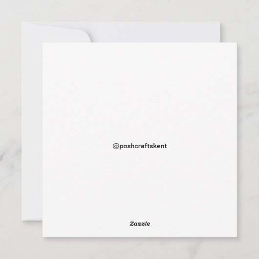 Kerstkaart met vlak ontwerp (Achterkant)