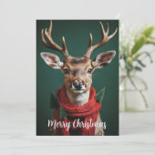 Kerstkaart met vlak ontwerp (Staand voorkant)