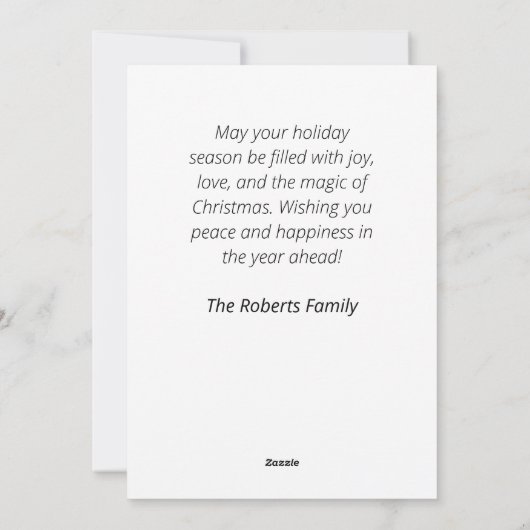 Kerstkaart met vlak ontwerp (Achterkant)