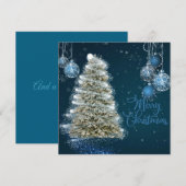 Kerstkaart met vlak ontwerp (Voorkant / Achterkant)