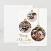 Kerstkaart met vlak ontwerp (Voorkant / Achterkant)