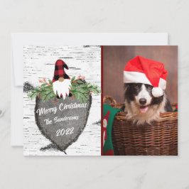 Kerstkaart met vlak ontwerp