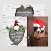 Kerstkaart met vlak ontwerp (Voorkant / Achterkant)