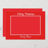 Kerstkaart met vlak ontwerp (Voorkant / Achterkant)