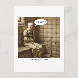 Kerstkaart met vlak ontwerp briefkaart