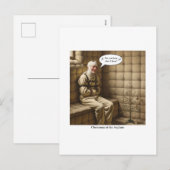 Kerstkaart met vlak ontwerp feestdagenkaart (Voorkant / Achterkant)