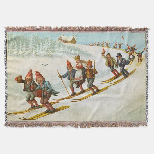 kerstKaart met voetgangersbruiloft Wilhelm Larsen Deken (Voorkant)