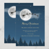 Kerstkaart met Volle Maan Kaart (Voorkant / Achterkant)