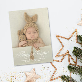 Kerstkaart met volledig foto in schuinschrift