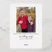 Kerstkaart met volledige foto Kerstmis Folie Feestdagenkaart (Achterkant)