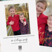 Kerstkaart met volledige foto Kerstmis Folie Feestdagenkaart