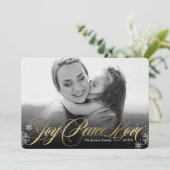 Kerstkaart met Vorst Zwart (Staand voorkant)