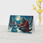 Kerstkaart met Vouw Kaart (Gele Bloem)