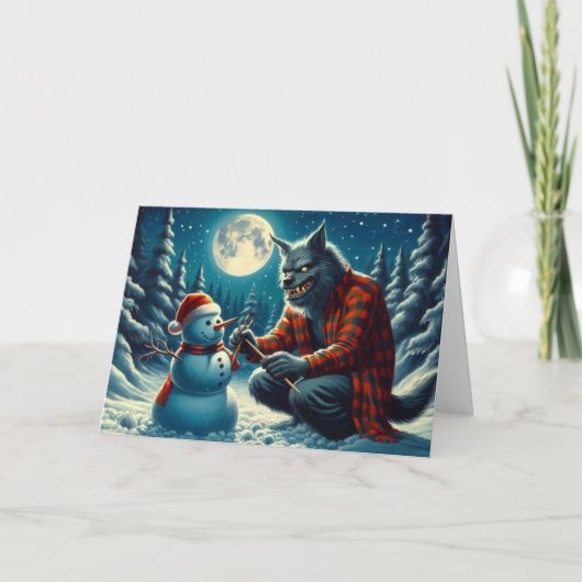 Kerstkaart met Vouw Kaart (Voorkant)