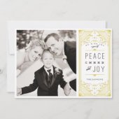 Kerstkaart met vrede vreugde en geluk (Voorkant)