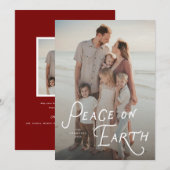 Kerstkaart met vredeswens (Voorkant / Achterkant)