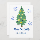 Kerstkaart met vredeswens (Voorkant / Achterkant)