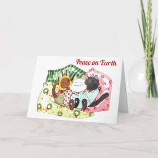 Kerstkaart met vredeswens feestdagen kaart