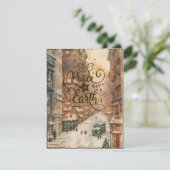 Kerstkaart met vredeswens uit het verleden (Staand voorkant)