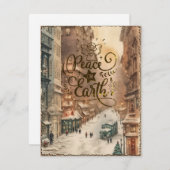 Kerstkaart met vredeswens uit het verleden (Voorkant / Achterkant)