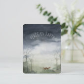 Kerstkaart met vredeswens voor kerst en feestdagen (Staand voorkant)