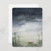 Kerstkaart met vredeswens voor kerst en feestdagen (Voorkant / Achterkant)