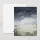 Kerstkaart met vredeswens voor Kerstmis  (Voorkant / Achterkant)