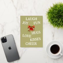 Kerstkaart met vreugde
