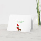 Kerstkaart met vriendelijke rendieren feestdagen kaart (Achterkant)