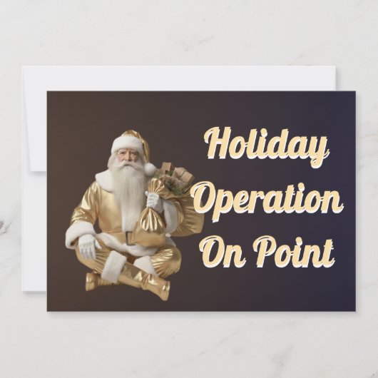 Kerstkaart met vrolijk feest (Voorkant)