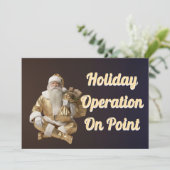 Kerstkaart met vrolijk feest (Staand voorkant)