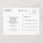 Kerstkaart met vrolijk gehuwde kerstfoto feestdagenkaart (Achterkant)